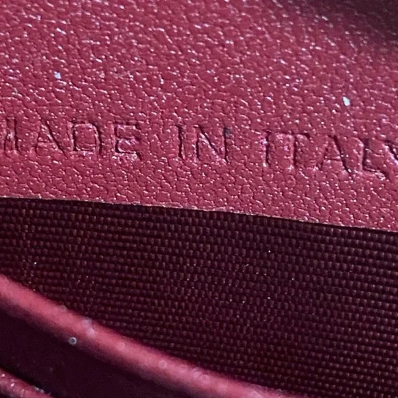 Authentic Pre-Owned Dior Medium Saddle Pouch with Chain Burgundy Goatskin - Picture 16 of 16